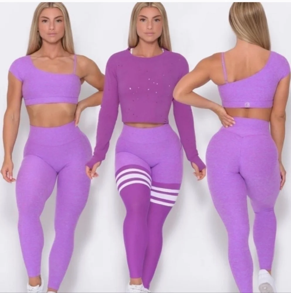 Bombshell Fit Leggings Purple Haze Large - Picture 3 of 13